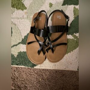 Black Strappy Sandals